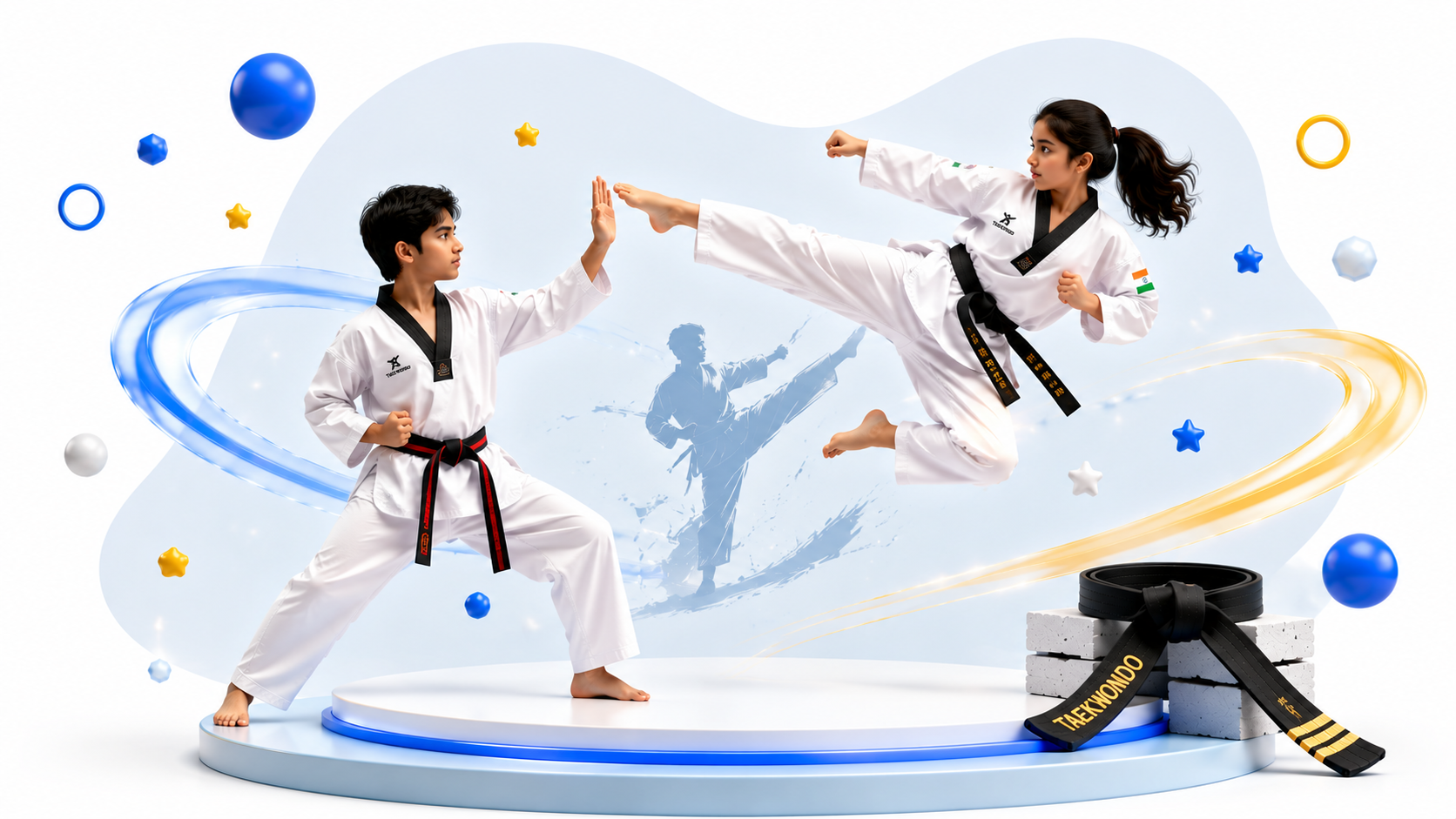 Taekwondo activity illustration